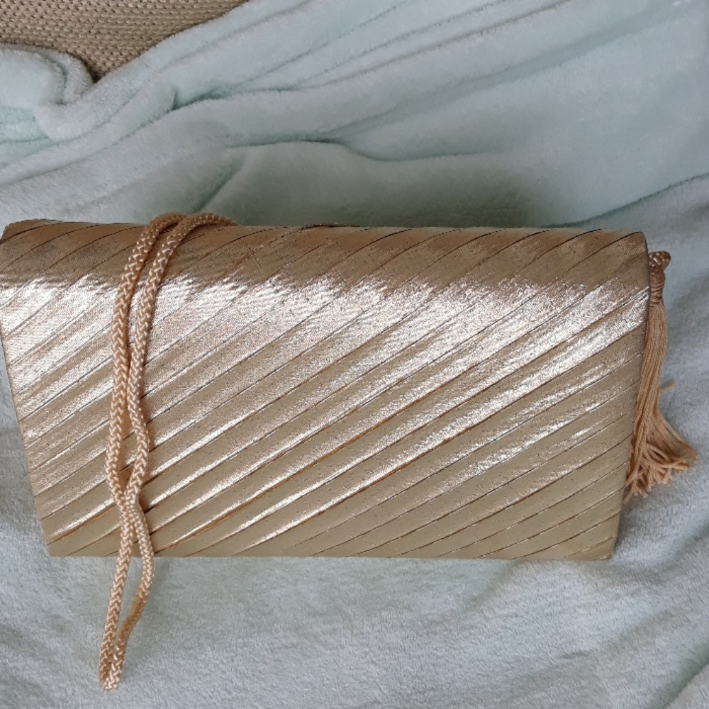 Gold evening bag